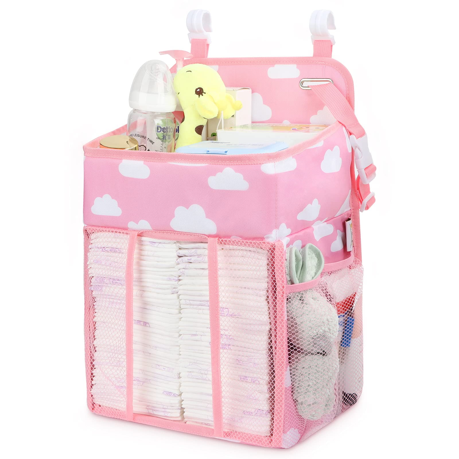 Husfou Hanging Diaper Caddy Organizer Diaper Stacker for Changing