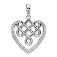 thumbnail image 4 of FJC Finejewelers 925 Sterling Silver Rhodium Plated Polished Celtic Knot Heart Charm 21 mm, 4 of 6