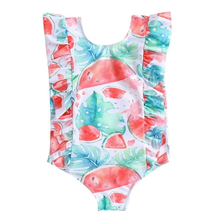 

Summer Savings Clearance! Edvintorg 12M-5Y Toddler Bathing Suit Girl Fashion Cute Flowers Print Ruffles Bikini One-Piece Swimsuit Bikini Infantil