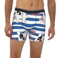 thumbnail image 2 of Xecao Bulldog Friend Print Boxer Briefs for Men's Stretch Moisture-Wicking Underwear, Mid-Rise Classics breathable fabric, 2 of 7