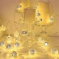 thumbnail image 3 of Mouliraty Christmas Moroccan String Lights, 1.5M Morocan Hollow Metal 10 Silver LED Globe String Lights Battery Powered for Wedding Party, Holiday, Birthday, Home Decor, Christmas Decoration, 3 of 9