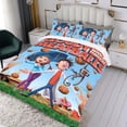 thumbnail image 3 of Cloudy with a Chance of Meatballs-themed Bed Sheet Set Three Piece Set Comfortable And Skin Friendly Unique Design Home Decor Gifts For Family Friends fans36x75Inches（90cm*190cm）, 3 of 6