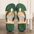 thumbnail image 6 of longantii Men's Flip Flops with Arch Support - Beach Sandals Quick-Dry EVA & Woven Straps Green, 6 of 7