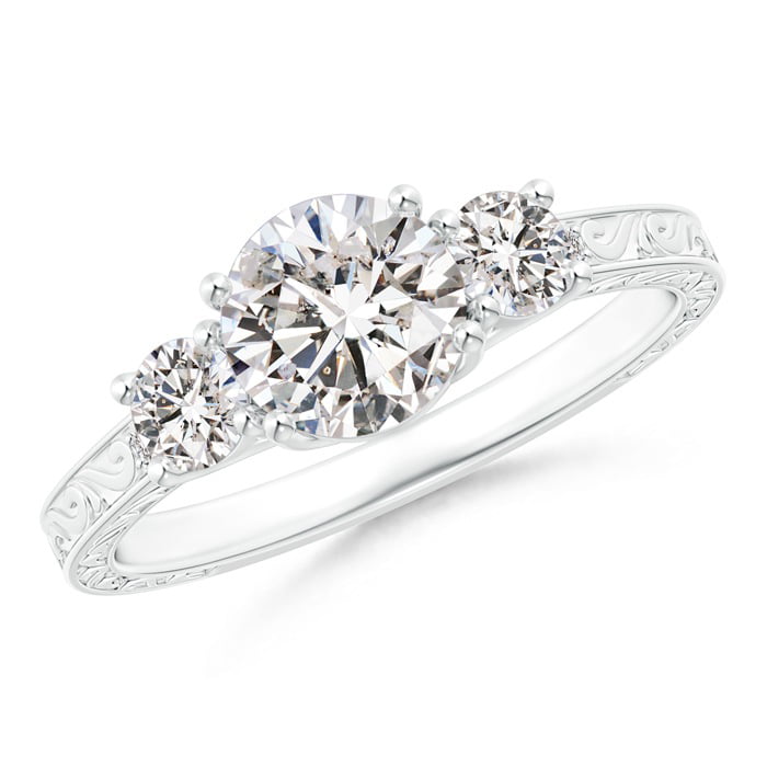 engagement ring multistone ring promise ring for women diamond ring April birthstone bridal ring Natural moissanite ring