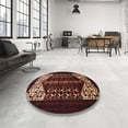 thumbnail image 4 of Ahgly Company Machine Washable Indoor Rectangle Traditional Brown Area Rugs, 7' x 10', 4 of 7