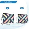 thumbnail image 4 of FORMRS 15-15.6 inch Laptop Sleeve Case Soft Carrying Quilted Computer Bag Cover, Green Stripes, 4 of 7