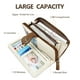 thumbnail image 2 of Cartera TFKGS de piel con bloqueo RFID de gran capacidad para mujer, color beige, 2 of 9