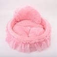 thumbnail image 3 of NETSENG Cute Princess Pet Bed Bow-TIE Lace Cat Dog Bed (Pink), 3 of 5