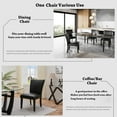 thumbnail image 6 of JESONVID Set of 2 Upholstered Parsons Dining Chairs, Faux Leather Dining Room Kitchen Side Chair with Solid Wood Legs for Living Room Bedroom Outdoor Lounge Guest Cafe(Black), 6 of 6