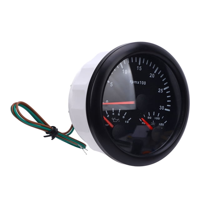 85mm Tachometer, RPM Gauge for Car Truck Boat, 7 Color Backlight Hour Meter, High Precision Performance, Installation for Various Vehicles, Design in Harsh Conditions