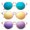3 Pack Green, Pink & Purple, variant on 3 Pack Metal Round Frame with EyeBow Fashion Sunglasses for Women, Flashi Mirror Lens , Green, Pink & Purple