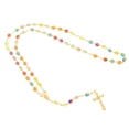 thumbnail image 4 of 2xMens Hip 6mm Rose Flower Beads Mano Jesús Cruz Colgante Collar Yuyangstore Collar colgante, 4 of 8