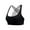 Black, variant on Xfvqtps Sports Bra for Women Multiple Spaghetti Strap Cross Back Padded Wireless Elastic Yoga Bras Gray