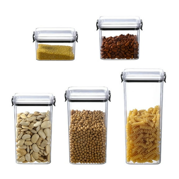 SPRING PARK Airtight Food Storage Containers Plastic PBA Free Kitchen Pantry Storage Containers for Sugar, Flour and Baking Supplies - Dishwasher Safe