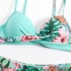 thumbnail image 5 of Gibobby Conjunto de Bañador Sexy Traje de baño de bikini con bloques de color de cintura alta Traje de baño dividido sexy europeo y americano(Azul,M), 5 of 5