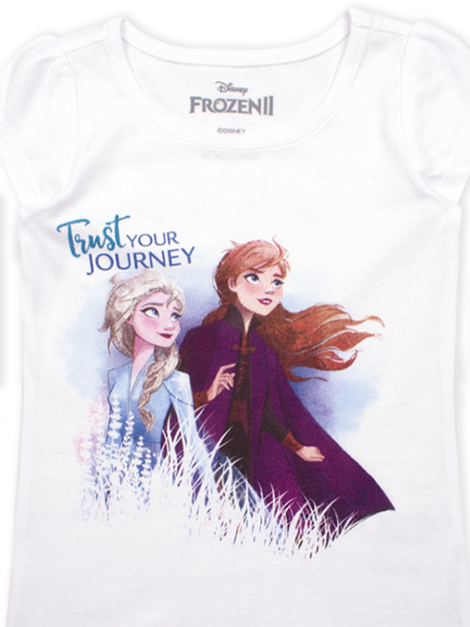 Disney Frozen 2 Anna Elsa Toddler Girl Hoodie, T-shirt, Leggings & Hairties, 4pc Outfit Set - image 2 of 2