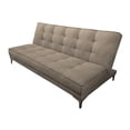 thumbnail image 3 of Sofa Cama Reclinable El Bazar Store Zeus Beige Terciopelo Futon 3 posiciones Abotonado Sala, 3 of 6