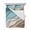 Turquoise Brown, variant on Quilts Full Size Bedding Set, Orange Grey Ombre Lightweight Quilted Comforter, Modern Geometric Abstract Aesthetics Cream Soft Bedspread Coverlet with Pillow Covers for All Season, 78" x 90"