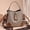 6869Khaki(Checkered), variant on Small Compact Leather Crossbody Bag for Women Classic Floral Bucket Bag for Women with Shoulder Strap Women's Top-handle Handbags with Adjustable Shoulder Strap