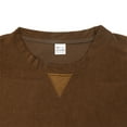 thumbnail image 5 of Mens Casual Corduroy Sweater with Unique Triangular Applique and Round Reinforced Elbow Patches Khaki M, 5 of 7