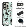 thumbnail image 2 of WIRESTER Shockproof Soft Rubber Cover Case for Apple iPhone 16 Pro 6.3" 2024, Siberian Husky Funny Playful Postures On Aero Blue Background, 2 of 5