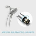 thumbnail image 2 of Shower Hose with High-Quality PVC, Flexible Hose for Universal Standard Fitting, Anti-Winding Extra Long Handheld Shower Head Replacement, Portable, Lightweight, Stylish Design, 1.5M, 2 of 5