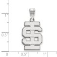 thumbnail image 2 of Solid 10k White Gold Official Idaho State University Large Pendant Charm - 25mm x 13mm, 2 of 3