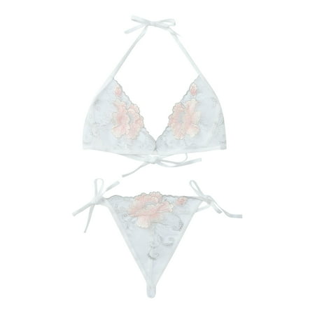 Sports Bra Plus Size Womens Bras Comfortable Women s Lingerie Sets Sexy Lace Adjustable Lace Flower Embroidery G String Trouser Set 2 Piece Sexy Bra And Panty Sets