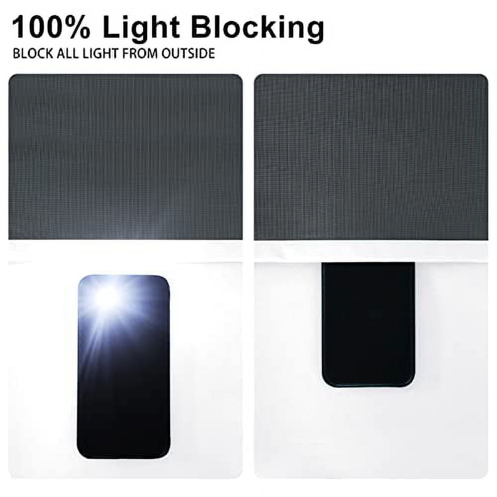 DWCN 100% Short Blackout Curtains 2 Panels Room Darkening Noise Reducing 2 Thick Layers Window Treatment Sound Proof Draperies for Living Room and Bedroom (White,42"W x 45"L)