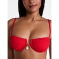 thumbnail image 4 of No Boundaries Chili Pepper Charm Underwire Bikini Swim Top, Women's XXS-XXL, 4 of 5