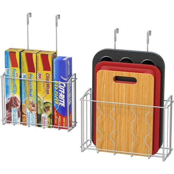 Over Cabinet Door Organizer, Silver