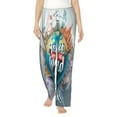 thumbnail image 2 of Lsque Travel Around The World Print Women's Pajama Pants, Lounge Pant - Comfortable Home Wear,Elastic Waistband, Stylish Design-X-Large, 2 of 9