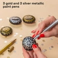 thumbnail image 4 of ARTISTRO 6 Acrylic Gold & Silver Paint Pens - 0.7mm Extra-Fine Markers - Great for Greeting Cards, Ornament Decor, & More, 4 of 5