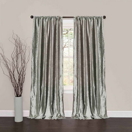 Velvet Drapery - Velvet Dream Silver Bells Window Curtains, Pair