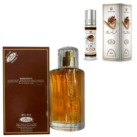 Al Rehab Choco Musk for Women Eau de Parfum Spray (1.7 Ounce)   Rollerball (0.2 Ounce)