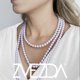 thumbnail image 2 of Set Collar Perlas Triple Aretes Zvezda Plata 0.925 Mujer lila Unitalla, 2 of 4