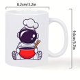 thumbnail image 3 of Cute Chef Panda Ceramic ceramic white mug- Perfect for Coffee& Tea Lovers, 3 of 5