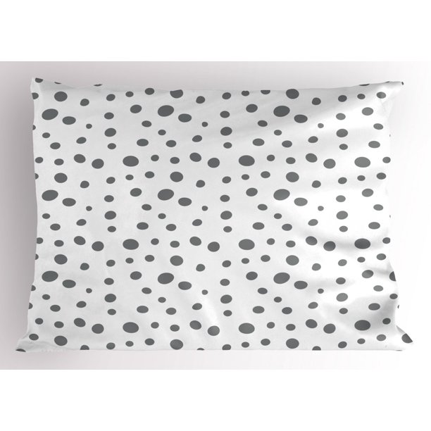 grey and white pillow sham simplistic spotty dalmatian grey and white pillow sham simplistic spotty dalmatian