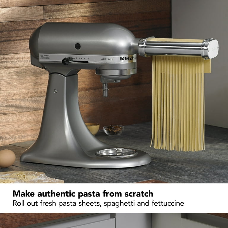 3-Piece Gray Pasta Roller and Cutter Attachments for KitchenAid Stand Mixer 3-Piece Gray Pasta Roller and Cutter Attachments for KitchenAid Stand Mixer