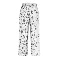 thumbnail image 5 of Women's Pants Under $10 Plus Size Staright Leg Printed Rolled Casual Pocket Straight Leg Pants, 5 of 5