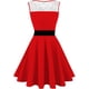 thumbnail image 3 of Lucakuins Vestido de mujer, vestido midi de encaje sin mangas con cuello redondo y estampado de estilo navideño para fiesta navideña Lucakuins  moda, 3 of 9
