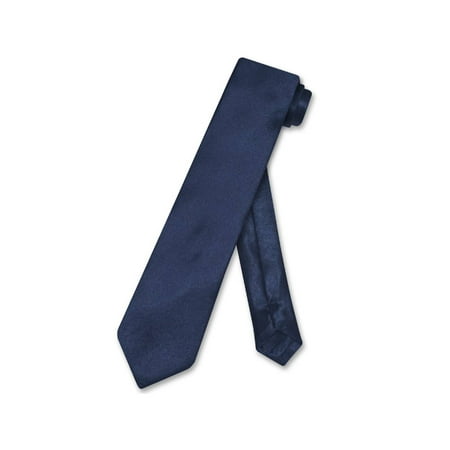 Notes Navy Blue Necktie - Biagio BOY'S NeckTie Solid NAVY BLUE Color Youth Neck Tie
