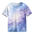 thumbnail image 5 of Avrnliq Boys Girls Galaxy Print Short Sleeve Crew Neck Slim Fit T-Shirt for Kids & Teens 6-16 Years ,Size 11 T, 5 of 9