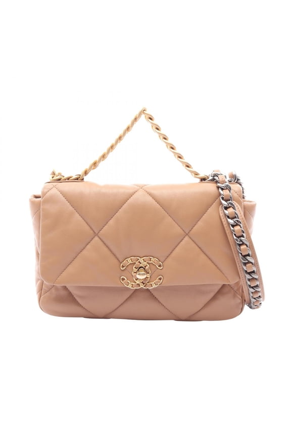 Pre-Owned Chanel 19 Dixneuf Matelass Combination Hardware 2-Way Shoulder Bag/Handbag Lambskin...