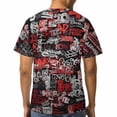 thumbnail image 5 of LAOLIUSN Men's Artist Street Letter Graffiti Markers T-Shirt Shirts 3D Printing Graffiti Graphic Shirt Tee Top,,4XL, 5 of 7