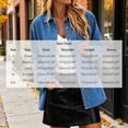 thumbnail image 3 of Tqcoqu Womens Lapel Collar Denim Shirt Jacket, Oversized Loose Fit Long Sleeve Shacket with Pockets, 2026 Fall Trendy Denim Clothes, 3 of 9