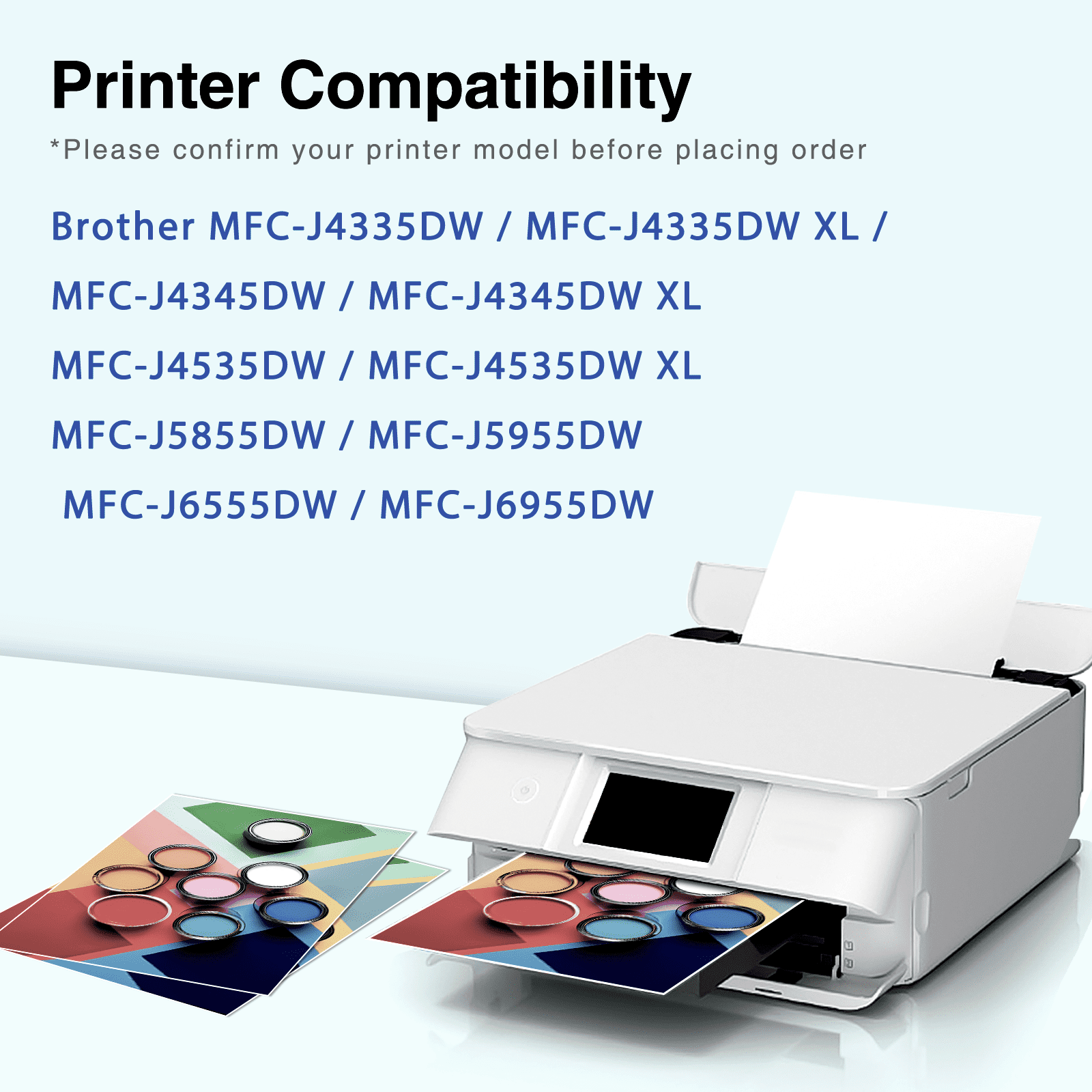 LC406 Ink Compatible for Brother LC406 Ink Cartridge for MFC-J4335DW Printer (Black Cyan Magenta Yellow, 4 Pack)