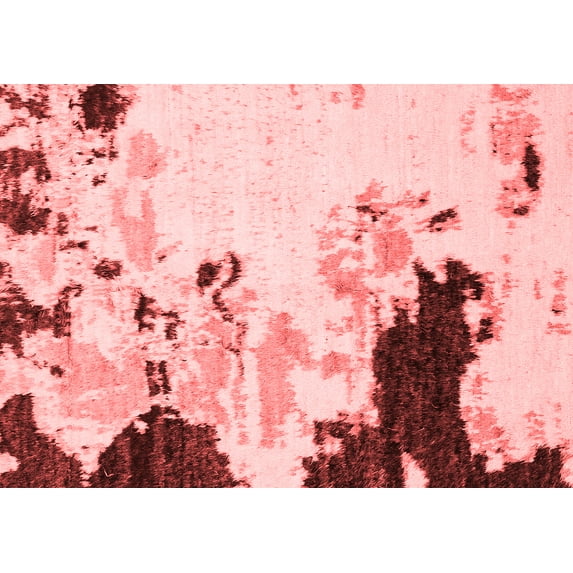 Ahgly Company Machine Washable Indoor Rectangle Abstract Red Modern Area Rugs, 2' x 5'