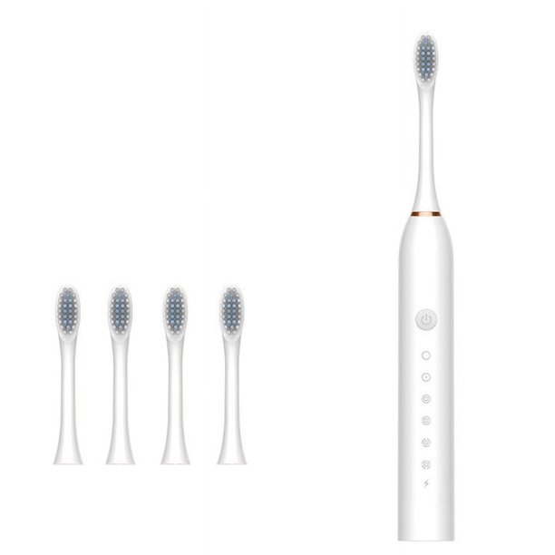 Cepillo de dientes eléctrico recargable, cepillo de dientes blanqueador con 6 modos de limpieza y temporizador inteligente $ Cepillo de dientes de cerdas suaves vibratorio para el hogar Tipo de carga