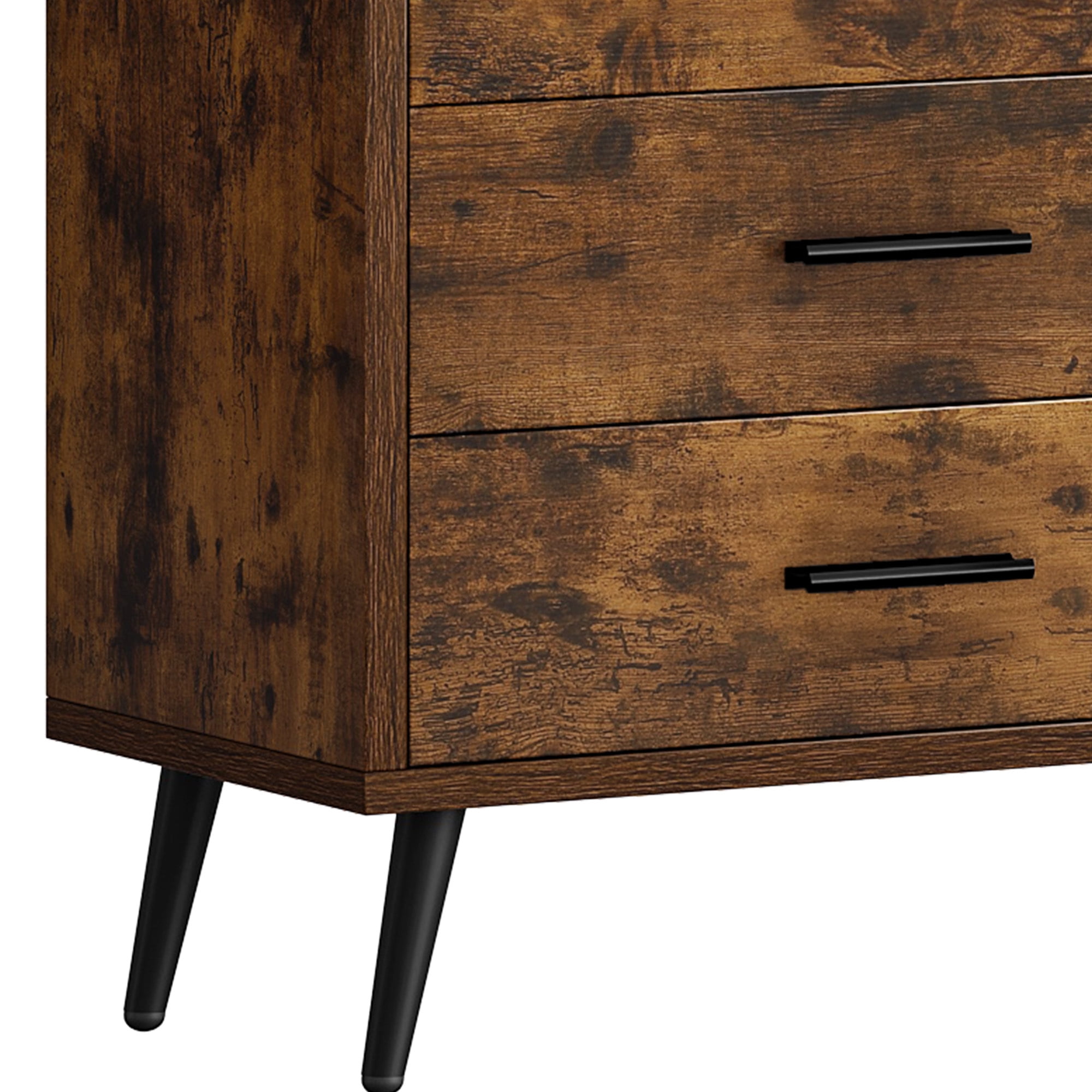 Uforic 6-Drawer Horizontal Dresser for , Wood Chest of Drawers, Brown